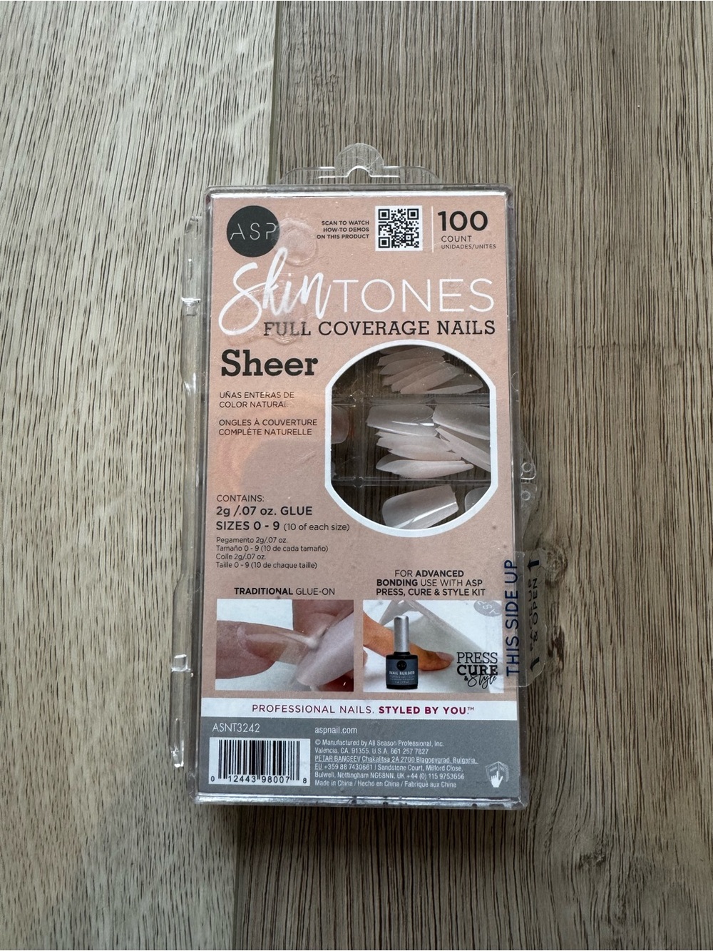 ASP SkinTones Sheer Full Coverage Nails - Sheer Nude